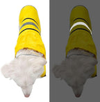 Dog Raincoat Waterproof Reflective Slicker - Lightweight Breathable Hooded Poncho Rain Coat Jacket with Adjustable Belly Strap and Leash Hole for Small Medium Large Dogs (Yellow, XX-Large)