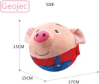 Interactive Dog Toys,Jumping Squeaky Dog Toys with Recording and Music Modes,Activated Dog Toy Moving Dog Toy for Small/Medium/Large Dogs to Keep Them Busy(Red Pig)