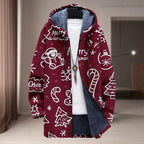 Oversized Full Zip Hoodie for Men Sherpa Fleece Lined Jacket with Hood Soft Warm Winter Coat with Pockets