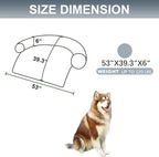 Calming Dogs/Cats Bed Mats, Dog Pad Washable Removable Couch Cover, Plush Long Fur Mat for Pets, Waterproof Lining, Perfect for Small, Medium and Large Dogs and Cats (Gradient Gray, 53"x39")