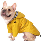 HDE Dog Raincoat Poncho Double Layer Zip Rain Jacket with Removable Hood, Leash Hole for Small to 3XL Dogs and Puppies Yellow - S
