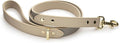 Nina Woof London Vegan Leather Dog Lead (4ft) Padded Luxury - Large & Medium Dogs, Ideal Long Leash (Grey Over Beige)
