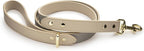 Nina Woof London Vegan Leather Dog Lead (4ft) Padded Luxury - Large & Medium Dogs, Ideal Long Leash (Grey Over Beige)