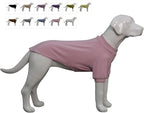 Lovelonglong Ribbed Dog T-Shirt Cotton Knitted Dog Sweaters for All Season Pet T-Shirts for Large Medium Small Dogs Light Pink S