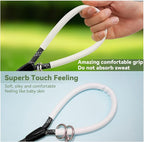 Nylon Dog Leash 6FT 10FT 20FT 30FT Diameter 2/5 Inch with Comfortable Silicone Handle Highly Reflective No Tangle for Medium Large Dogs Outside Walking Camping Backyard. (Black, 30FT * 2/5Inches)
