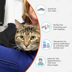 Cat-in-the-Bag Cozy Comfort Carrier - Extra Large Charcoal Cat Carrier Soft and Pet Carrier for Nail Clipping, Vet Visits, Medication Administration, Dental Care, and Traveling