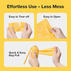 VETRESKA Dog Poop Bag Rolls Daisy Scented Leak-proof Pet Waste Bags Thick and Large Trash Bags for Dog Walking 36 Refill Rolls 540 Bags