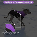 IDOMIK Dog Winter Coat, Reflective Waterproof Dog Jacket for Cold Weather, Warm Pet Coats for Small Medium Large Dogs, High Collar Doggy Fleece Snow Jacket, Winter Vest with Adjustable Buckle,XL