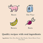 Bocce's Bakery Banana Bacon Crispy Dog Treats, 10 oz