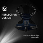 Custom Tennessee Dog Harness with Reflective Stripes Personalized Name and Number Dog Vest Harness with Pet Traction Rope for Small Medium Large Dog