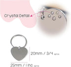 Custom Pet Tags Personalized for Cats & Dogs | Cat tag: Durable Stainless Steel. Custom Engraved Dog Tags for Collars, Harnesses & Leashes | Many Fonts & Design (Silver, Diamond Heart)