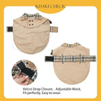 MAMORE Dog Jacket Waterproof Outdoor Vest for Smal Medium Large Dogs, Windproof Adjustable Breathable Lightweight Fashion Casual Dog Clothes (Khaki, X-Small)