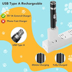 Cat Toy Pointer, USB Rechargeable with 7 Adjustable Patterns, Interactive Chase Toys for Indoor Cats & Dogs, Training & Exercise Fun (Black)
