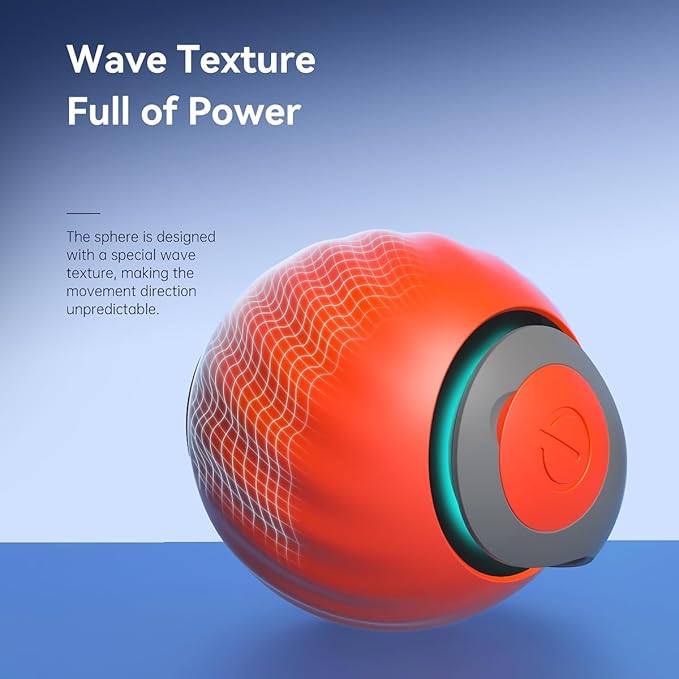 Petgravity Speedy Sprint Ball Toy for Cat Type-C Rechargeable Interactive Cats Toy Blue