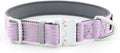 Plutus Pet Reflective Dog Collar with Aviation Aluminum Buckle, Neoprene Padded for Comfort, Lightweight, Heavy Duty Nylon Collar for Puppy Small Medium Large Dogs (Lilac Purple, S)