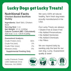 Lucky Premium Treats Chicken Basted Rawhide Stubbys – All Natural Rawhide and Chicken Dog Treats, Gluten Free Premium Large Dog Treats (12 Chews)