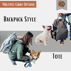 Tito's Closet Dog Travel Bag Includes Pet Travel Accessories 2-Pack Travel Bowl, 2 Dog Food Containers, Treat Bag (Black), DB2024