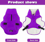 EMUST Dog Coat Winter, Waterproof Pet Snow Jacket for, Adjustable Small/Medium/Large Dog Coat/s for Winter, Purple, L