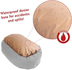 Majestic Pet 24 Inch Bagel Calming Dog Bed Washable – Cozy Soft Round Dog Bed with Spine Support for Dogs to Rest Their Head - Fluffy Donut Dog Bed 24x19x7 (Inch) - Round Pet Bed Small – Gray