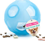 LumoLeaf Dog Treat Ball Toy, 5” Interactive Puzzle Toy for Small & Medium Dogs, Adjustable Difficulty Treat Dispenser, Slow Feeder for Mental Stimulation & Boredom Relief, Blue, 13cm