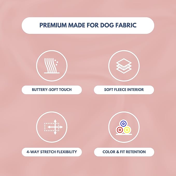 Spark Paws Dog Hoodie – Premium Dog Sweater for Small, Medium, and Large Dogs | Warm Outfits for French Bulldogs, Pitbull, Puppy, Winter Jacket Alternative - Dusty Pink - M