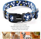 Ihoming Dog Collar and Leash Set for Daily Outdoor Walking Running Training, Bone Design for Large Boys Girls Dogs Cats Pets, L-Up to 80LBS