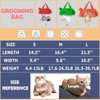 Kukaster Pet Cat’s Restraint Bag for Claw Care Nail Trimming Anti-Scratching Grooming Bag for Cats Medical Examination(Blue-s)