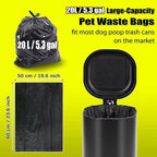 Dog Poop Bags, 20L / 5.3 Gal Replacement Dog Poop Bag - 75 PCS Leak-Proof & Tear-Resistant Bags for Most Pet Waste Trash Cans