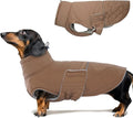 BRKURLEG Dog Winter Coat, Warm Dog Jackets for Small and Medium Large Dogs, Reflective Adjustable Pet Cold Weather Coats, Waterproof Windproof Dogs Snow Jacket Clothes Warm Vest (S, Khaki)