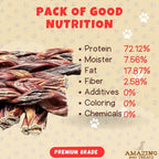 Amazing Dog Treats - 6 Inch Braided Gullet Stick (4 Pc/Pack) - Dog Jerky Treats - Beef Esophagus -Gullet for Dogs - Beef Esophagus Dog Treats
