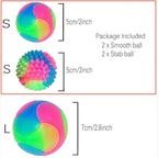 FineInno 4 pcs Light Up Dog Balls,Flashing Elastic Ball,Glow Ball,Glow in The Dark Interactive Pet Toys for Aggressive Chewers,Puppy, Cats, Dogs