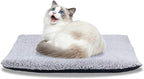 heated cat bed SelfSelf Heating Cat Dog Mat Advanced Extra Warm Thermal Pet Pad for Indoor Outdoor Pets with Removable Cover Non-Slip Bottom Washable Non Electric Warming Cat Bed Gray 19.68*27.56 inch