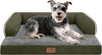Small Dog Bed Waterproof Orthopedic Dog Beds for Medium Sized Dogs Comfy Pet Cat Bed with Sides, Washable Removable Cover