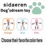 Christmas Puppy Teething Toy for Small & Medium Dogs (20–65lbs), TPR + Cotton Rope Chew Toy for Aggressive Chewers, Indoor & Outdoor Teeth Cleaning Toy for 2–12 Month Dog