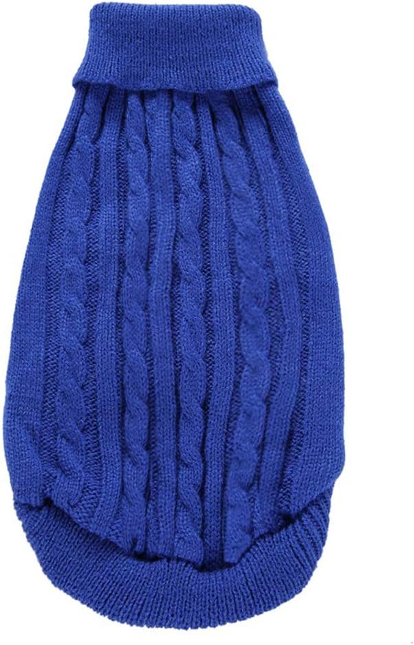 Dog Sweater for Small, Medium, Large Dogs - Warm Winter Turtleneck Pet Clothes for Puppies and Cats - Cute Classic Christmas Coat for Girls and Boys