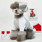 Dog Shirt for Small and Large Dogs Raglan Cotton T-Shirts Soft Breathable Dog Shirts pet Clothes Gray Series (Small, Gray/Peach)