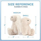 Best Pet Supplies Squeaky Dog Toys with Soft Durable Fabric for Small, Medium and Large Pets Interactive Toy for Indoor Play, Supports Active Biting and Play - Bunny (Beige), Small