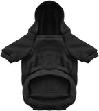Jecikelon Winter Dog Hoodie Sweatshirts with Pockets Warm Dog Clothes for Small Dogs Chihuahua Coat Clothing Puppy Cat Custume (Black, X-Large)