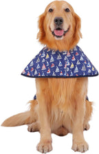 HDE Dog Raincoat Jacket Reflective Adjustable Hooded Pet Poncho Rain Coat with Leash Hole for Small to X-Large Dogs Nautical Boats - L