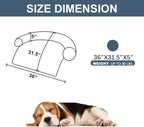 Calming Dogs/Cats Bed Mats, Dog Pad Washable Removable Couch Cover, Plush Long Fur Mat for Pets, Waterproof Lining, Perfect for Small, Medium and Large Dogs and Cats (Navy Blue, 36"x31")