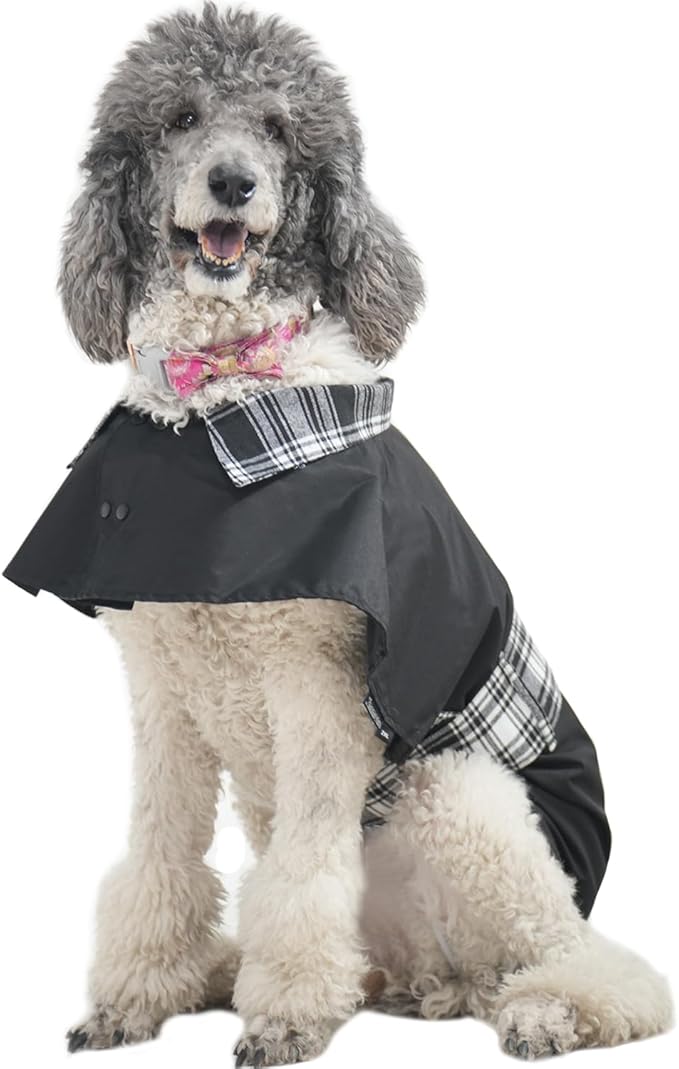 MAMORE Dog Jacket Waterproof Outdoor Vest for Smal Medium Large Dogs, Windproof Adjustable Breathable Lightweight Fashion Casual Dog Clothes (Black&White, X-Small)