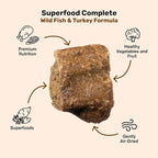 BADLANDS RANCH - Superfood Complete, Air-Dried Adult Dog Food - High Protein, Zero Fillers, Superfood Nutrition by Katherine Heigl (64 oz., Wild Fish and Turkey Formula)