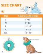 Supet Inflatable Dog Cone Collar for After Surgery Donut, Soft Dog Cones for Small Medium Large Dogs Pets, E Collar Pet Neck Donut Collar Alternative After Surgery