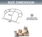 Calming Dogs/Cats Bed Mats, Dog Pad Washable Removable Couch Cover, Plush Long Fur Mat for Pets, Waterproof Lining, Perfect for Small, Medium and Large Dogs and Cats (Gradient Gray, 31"x23")