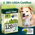 The Original Poop Bags® Dog Poop Bags with Handles, 38% USDA Biobased, Leak-Proof & Easy Tie Waste Bags for Dogs, Unscented, 240 Count
