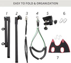 Foldable Dog Grooming Arm with Hammock & Clamp - Adjustable Height 20"-35" - Pet Grooming Table Accessories with No-Sit Holder, Grooming Restraint for Small, Medium Dogs at Home or Salon