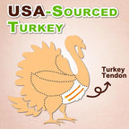 AFreschi Turkey Tendons for Dogs, USA-Sourced, Healthy Dog Treats, Rawhide-Free Puppy Chews, Long Lasting, All Natural, Hypoallergenic Dog Treats for Medium Breeds, 20 Count Box Bone (M)