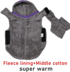 100% Polyester Dog Hoodie for Small Medium Dogs Super Warm Puppy Jacket for Cold Winter Dog Coats, Purple M