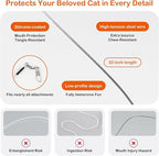 Cat Wand Toy – Retractable Wand with 4 Feather Toy Refills for Indoor Cat Enrichment, Interactive Toy for Bored Adult Cats and High-Energy Kittens (FlutterFlick Series)