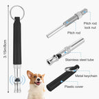 2 Pack Dog Whistle to Stop Barking Neighbors Dog, Professional Adjustable Ultrasonic Silent Dog Whistle for Dog Training Whistle for Recall or Scare Dogs Away with Lanyard (Black & White)